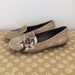 Staccato genuine suede leather loafers